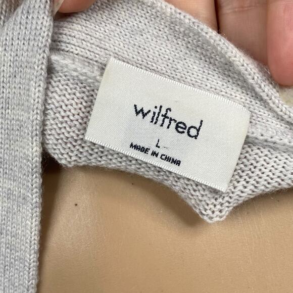 Wilfred Aritzia Utopia Heather Gray Longline Duster Midi Sweater Dress SZ L - Picture 11 of 12